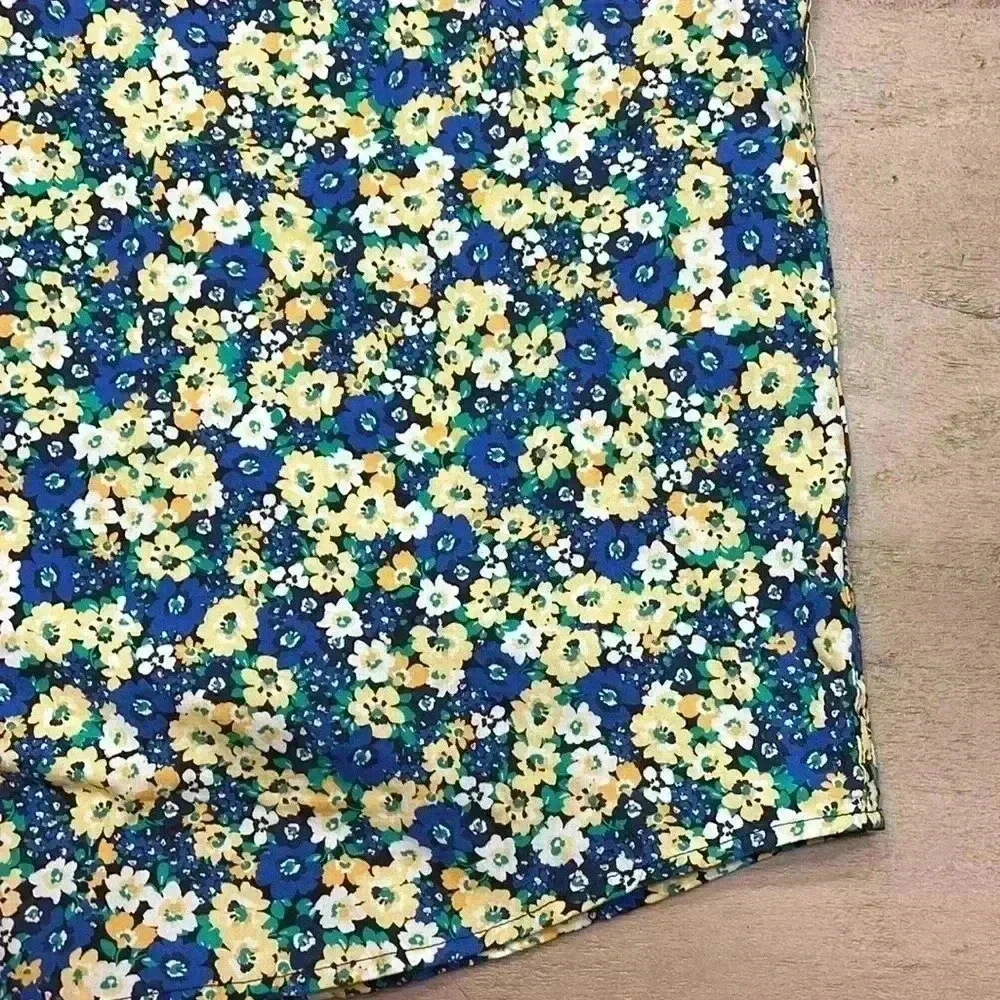 J Crew slim flex washed floral button down size XL